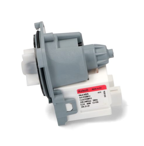 Mosógép leeresztő szivattyú Askoll 3 bajonettes hátul stekkeres # (M325 Askoll 3 körmös)  Zanussi - Electrolux - AEG - Samsung - Whirlpool - Indesit - LG mosógépekhez # 