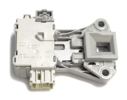 Zanussi - Electrolux - AEG mosógép ajtókapcsoló, ajtóretesz 1328469026 # gyári 1328469000, 1328469018, DKS02510, ROLD DKS02511, DKS03511, DKS03513. 3 CONTACTS. 4-5 16(6)A, 250V. #
