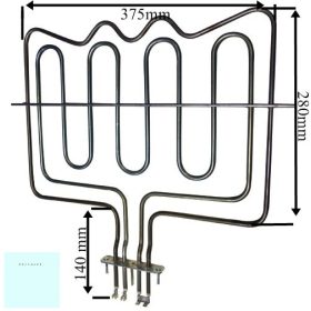   Zanussi - Electrolux - AEG sütő fűtőtőbetét felső 1000/1900 W  230V 8996619265029 ; 3302442045