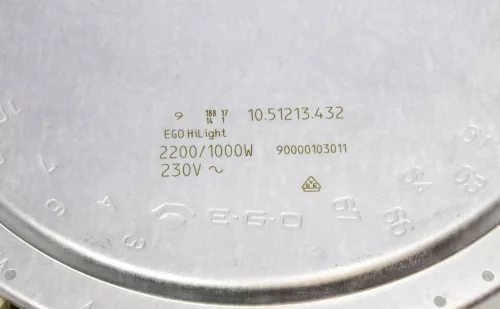Főzőlap kétkörös kerámialap 2200/1000W, 230V. Ø210mm. 00436657 Bosch  EGO 10.51213.432 