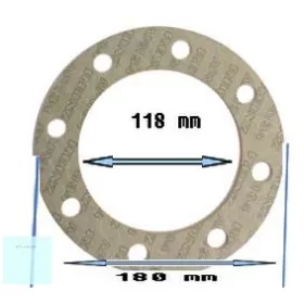   Hajdu bojler zárólap tömítés klingerit 250-300 L 6251373002 # 1251373002 STA 200 300 Sztea típusokhoz,  zárófedél tömítés180x118x3 mm. #