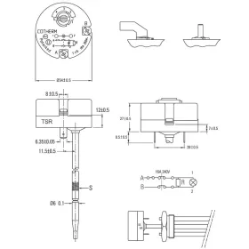   Hőmérséklet szabályozó és korlátozó kerek COTHERM 45 cm TSR  6312040076 # 1312040076 #