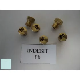   Gáztűzhely fúvóka garnitúra   Indesit    Pb gázhoz    ( menet átmérő 6 mm új típus ) Pl.: K3G76 SWU , SXU , WU