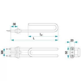   Fűtőbetét Tatramat bojlerhez 1750W 30mm réz #(nem futtatott)#