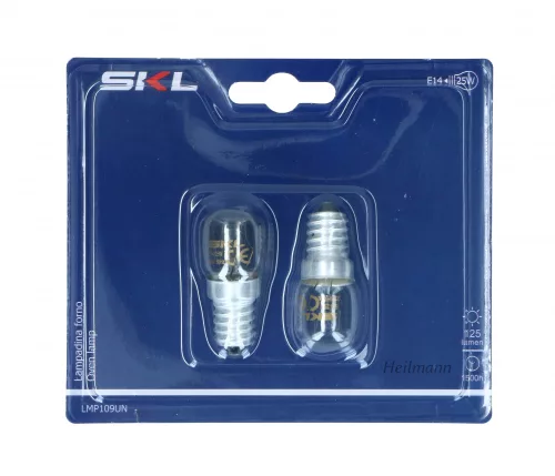Tűzhely sütő izzó 300°C  E14, 25W, 230/240V hőálló  2db./csomag