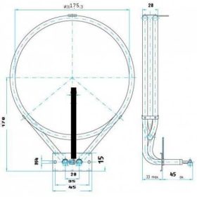   Villanytűzhely  sütőbetét koszorú alakú 230 V 2000 W (Fagor ) CFH564 # CA50001A8 Pl.: CH-54M X NAT #