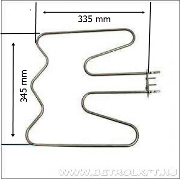 Villanytűzhely sütőbetét   230 V  1550W Koncsár