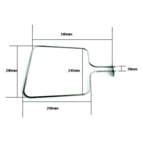   Villanytűzhely  sütőbetét alsó 230 V 1100 W RA 1H 7523 tip. Veszta , Karancs fűtőbetét eredeti, gyári