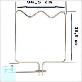   BEKO - Delton Sütő Alsó Fűtőbetét 1300W # 262100002, 262900002 ARCELIK fűtőszál #