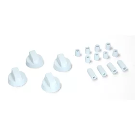 4db. Univerzális Tűzhely gomb (fehér, 12 Adapterrel)