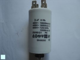 Kondenzátor 3µF. 450V  sarus+csavar  Ø30x57mm.