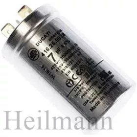   Kondenzátor fémházas 7µF.  475V DUCATI 416250928 # vagy 1256417013 helyett Zanussi - Electrolux - AEG szárítógép #