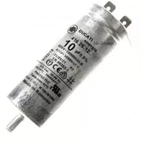   Kondenzátor fémházas 10µF.  475V DUCATI # sarus+csavar 416251229 #