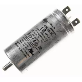   Kondenzátor fémházas 18µF.  475V DUCATI # sarus+csavar 416251929 #