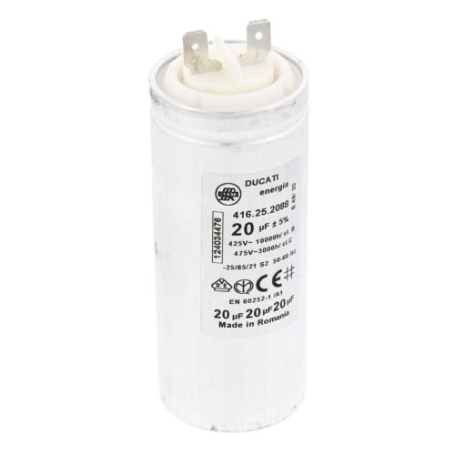 Kondenzátor fémházas 20µF. Electrolux szárítógép 1240344760