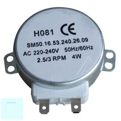 Mikrohullámú sütő tányér motor # (tengely =6mm, 4W, 220/240V, 50/60Hz, 5/6rpm) #