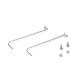 Whirlpool rugó készlet, ajtó (dobfedélhez) 1 jobb 1 bal rúgó + csavarok 481209498005 # L=93mm. INDESIT C00464546 #
