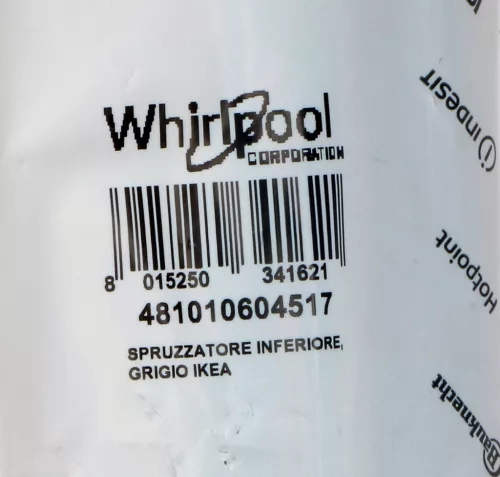 Whirlpool mosogatógép alsó szórókar 481010604517 # (GREY IKEA) C00319480 ; 068347 #