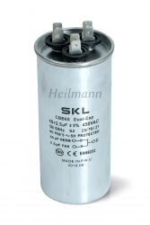 Klíma kondenzátor 40+2.5µF, 450V, 50-60Hz. Ø50x110mm.