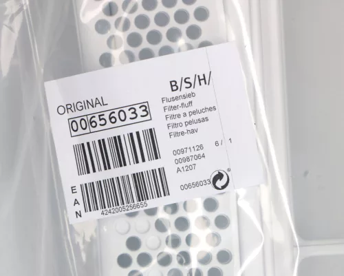 Eredeti Bosch - Siemens Szárítógép szűrő 00656033